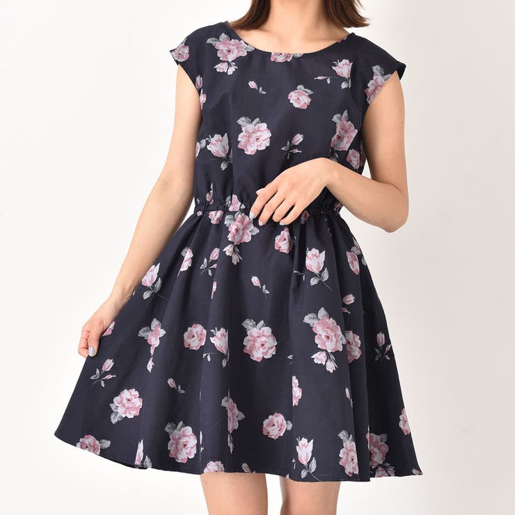 ナイロンピーチバラ柄ワンピース 品番 Pb S I P エスアイピー のレディースファッション通販 Shoplist ショップリスト