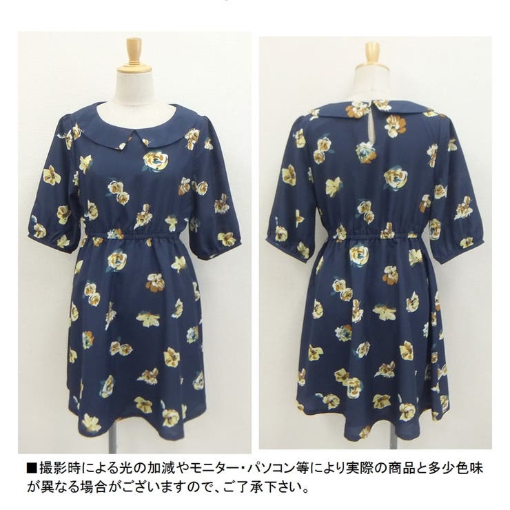 チリメンサテン花柄プリント 衿付ワンピース 16春 品番 Pb S I P エスアイピー のレディースファッション通販 Shoplist ショップリスト