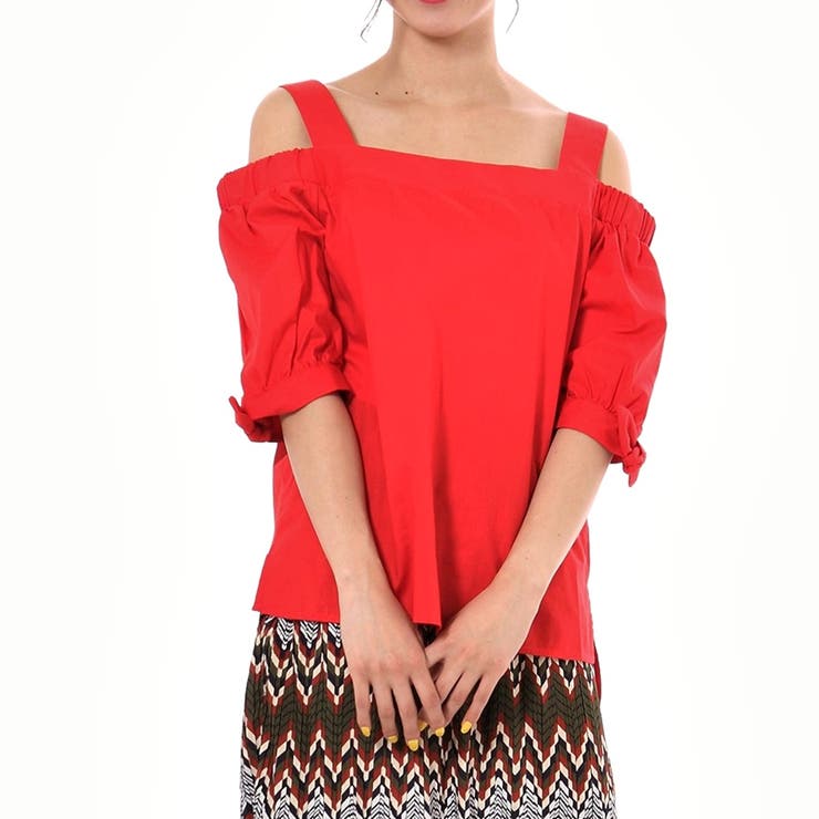 合皮サッシュベルト付きt 開催中 Cブロード肩あきプルオーバー Tシャツ