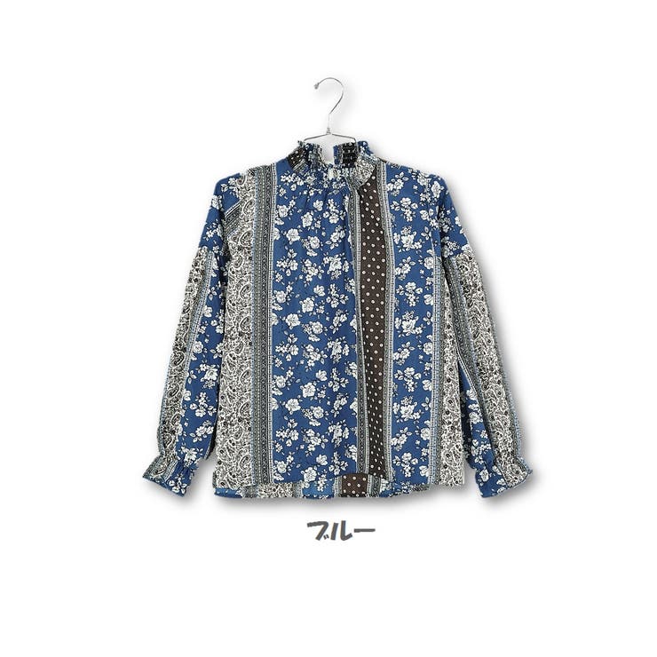 パッチワーク風シャーリングプチハイプルオーバー/ブラウス | s.i.p | 詳細画像11 