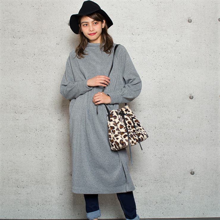 杢グレー | TC裏起毛プチハイワンピース | s.i.p