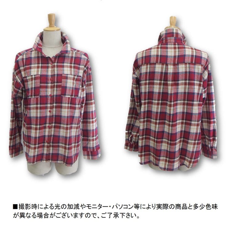 綿ビエラ起毛チェックBigシャツ ジャケット | s.i.p | 詳細画像7 