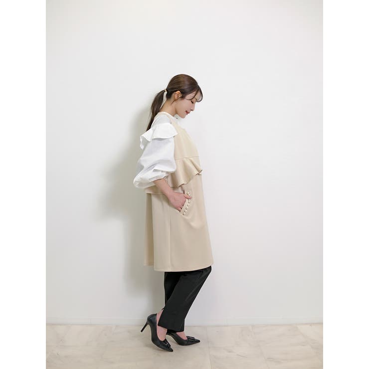 ウエストフリル パールボタン ダンボールニット | SJ ONLINE STORE | 詳細画像6 