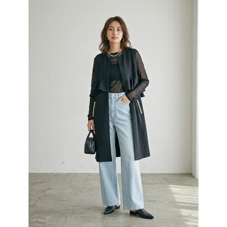ウエストフリル パールボタン ダンボールニット | SJ ONLINE STORE | 詳細画像2 