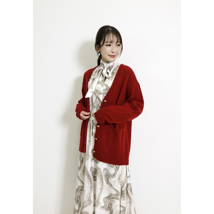 レッド | キャメル100% カーディガン レディース | SJ ONLINE STORE