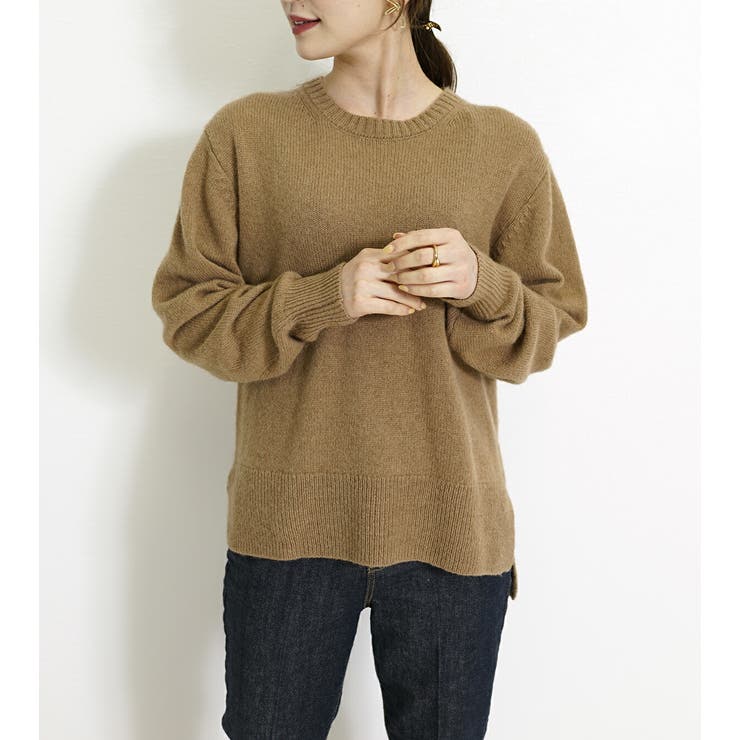 キャメル | キャメル100% ニット クルーネック | SJ ONLINE STORE