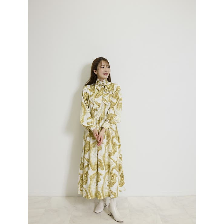 イエロー | ワンピース きれいめ マーブル | SJ ONLINE STORE