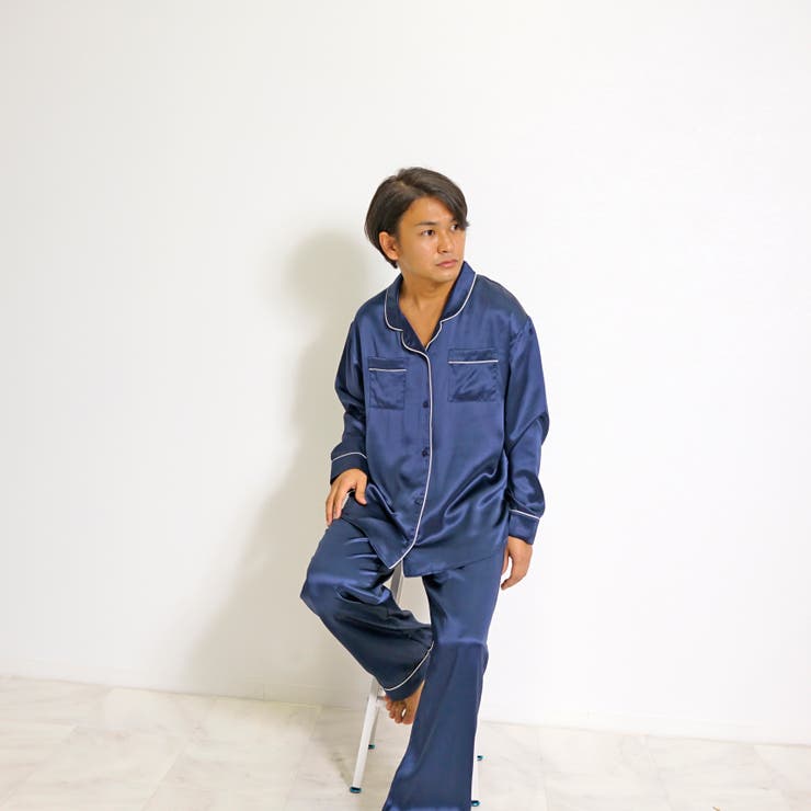 ネイビー | シルク パジャマ レディース | SJ ONLINE STORE