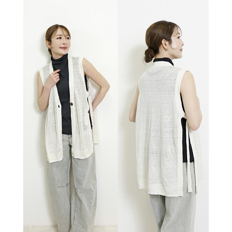 麻100% ジレ レディース | SJ ONLINE STORE | 詳細画像14 