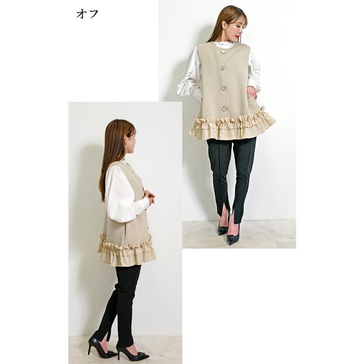 ジレ レディース フリル | SJ ONLINE STORE | 詳細画像3 