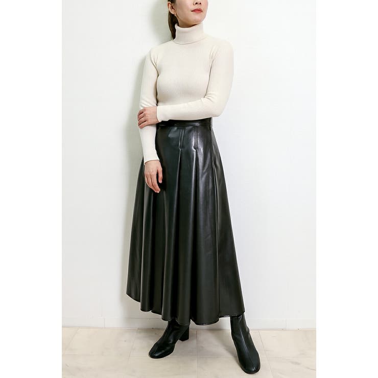 フェイクレザースカート フレア ロング | SJ ONLINE STORE | 詳細画像10 