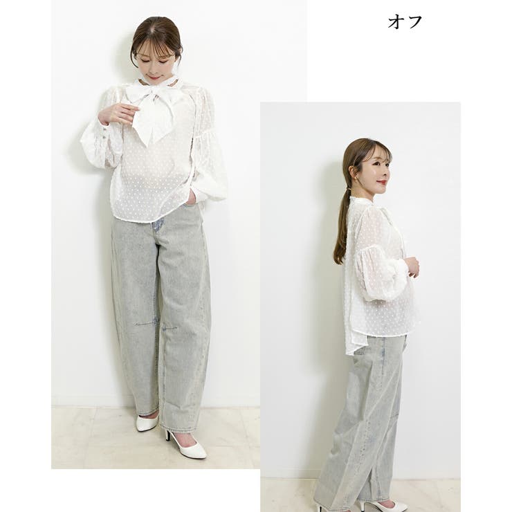 ブラウス リボン 取り外し | SJ ONLINE STORE | 詳細画像4 