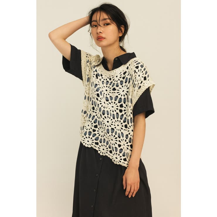 【26SS】かぎ編み ニット ベスト | SJ ONLINE STORE | 詳細画像15 
