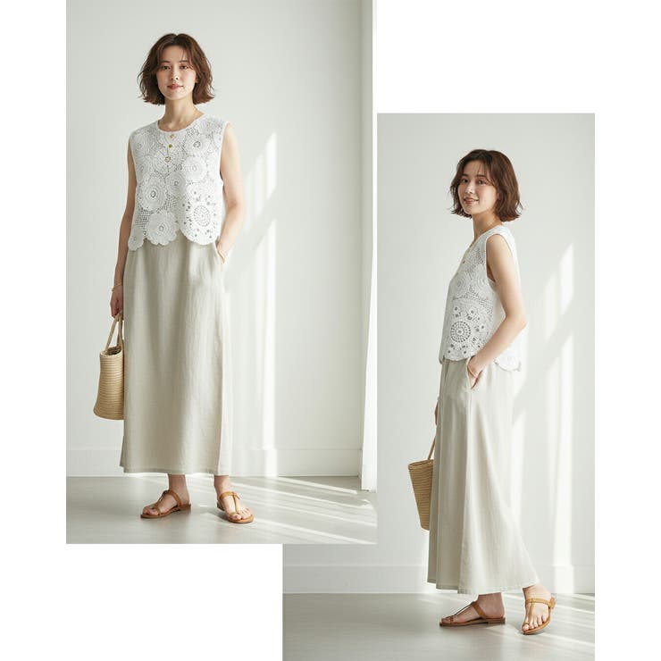 【26SS】かぎ編み ニット ノースリーブ | SJ ONLINE STORE | 詳細画像4 