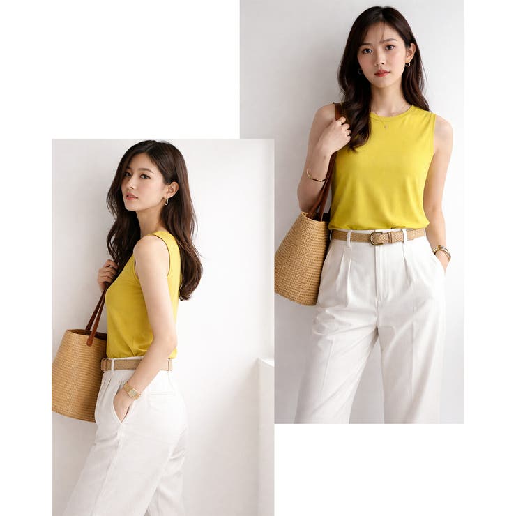 イエロー | 【26SS】ノースリーブ レディース クルーネック | SJ ONLINE STORE