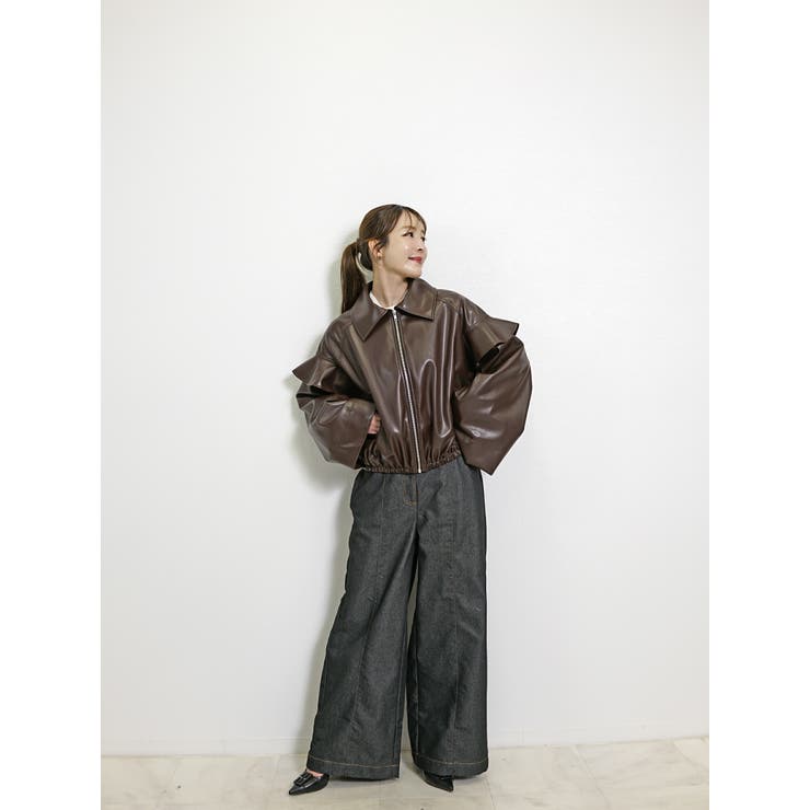 フェイクレザージャケット レディース PUレザー | SJ ONLINE STORE | 詳細画像11 