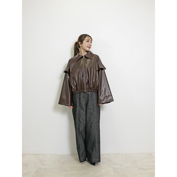 フェイクレザージャケット レディース PUレザー | SJ ONLINE STORE | 詳細画像10 