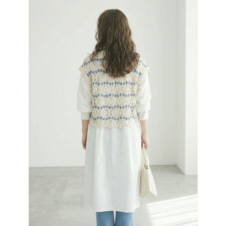 【26SS】かぎ編み ニット ベスト | SJ ONLINE STORE | 詳細画像9 