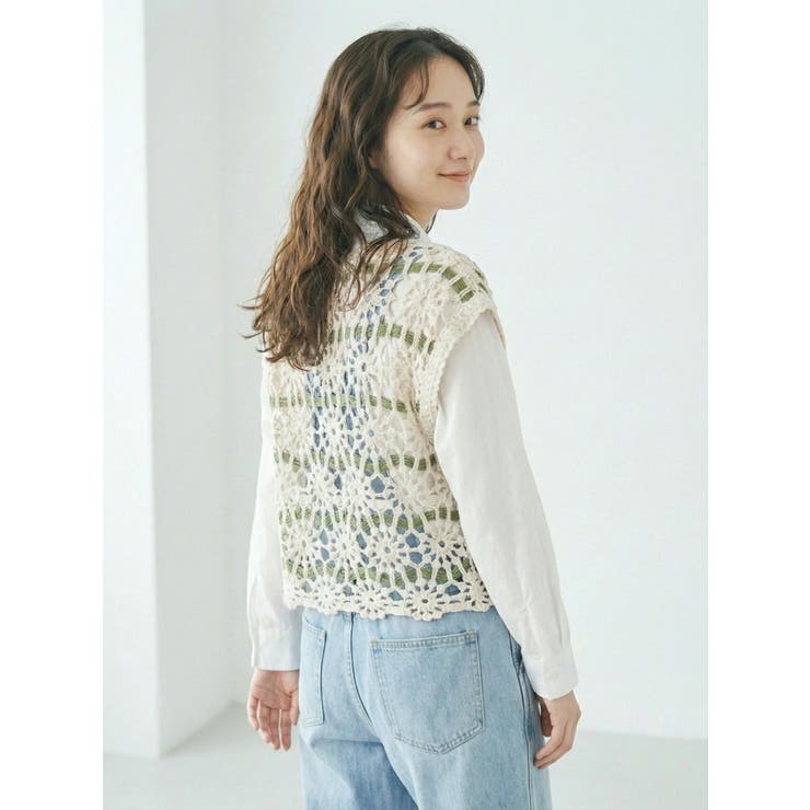 【26SS】かぎ編み ニット ベスト | SJ ONLINE STORE | 詳細画像6 
