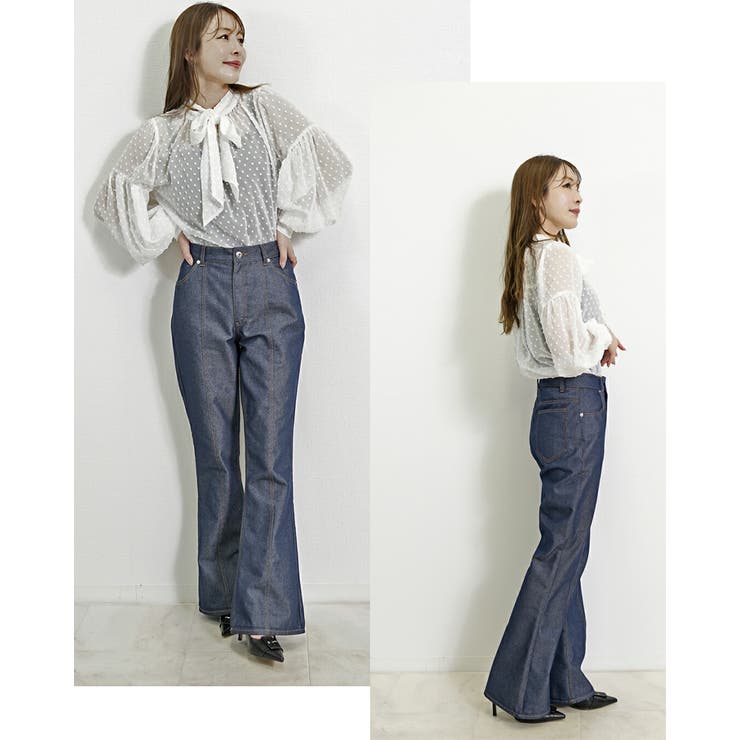 デニムパンツ レディース フレア | SJ ONLINE STORE | 詳細画像3 