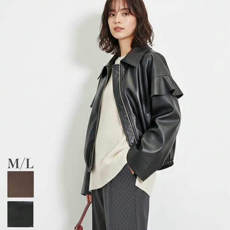 フェイクレザージャケット レディース PUレザー | SJ ONLINE STORE | 詳細画像1 