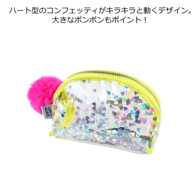 SKINNYDIP ネオンハートコンフェッティ シェルポーチ | SKINNYDIP LONDON | 詳細画像3 