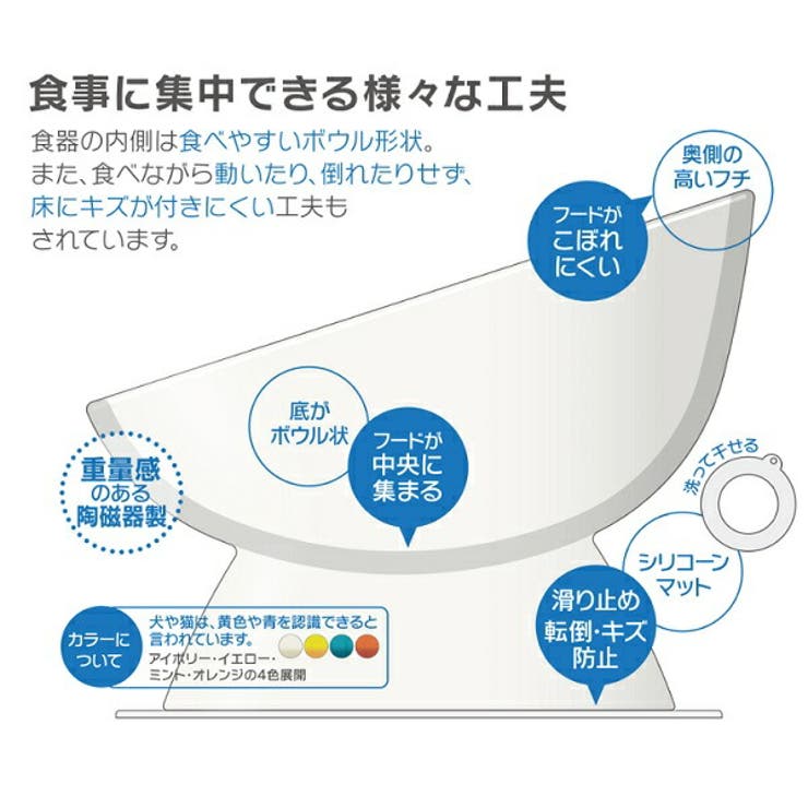 【ペット用品】陶器製短頭犬用食器