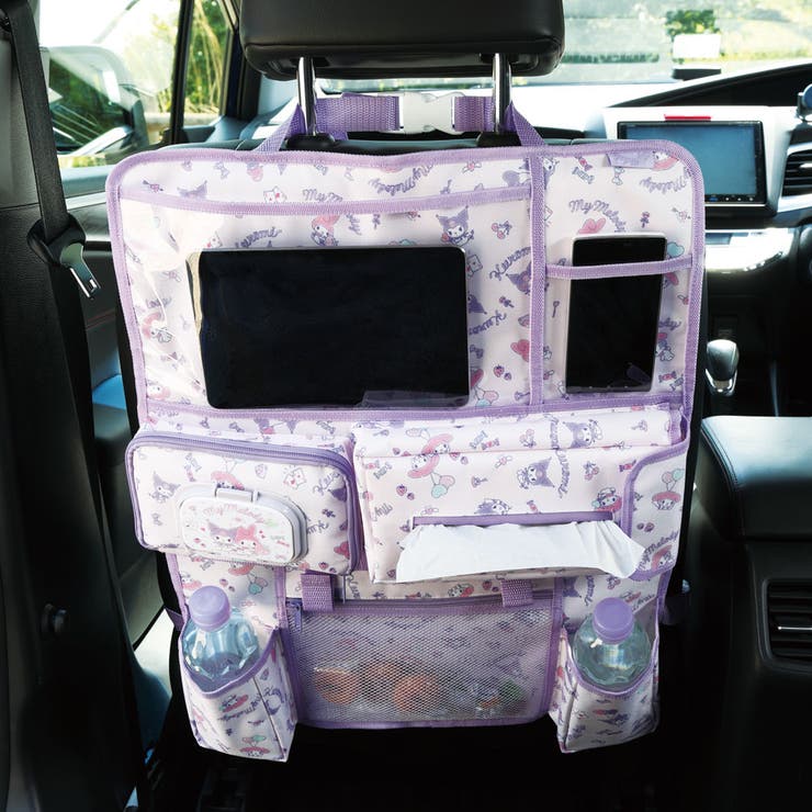 シートバックポケットマイメロディクロミカー用品車車内小物入れ小物収納整理便利ドライブグッズサンリオCSBP1スケーター【ティッシュウェットティッシュかわいいキャラクターSanrio】