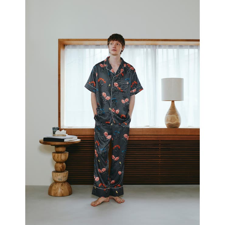 メンズフローラフラワーパジャマ 半袖ロングパンツ【メンズ】[ARCHIVE] | SLEEPY SLEEPY | 詳細画像2 