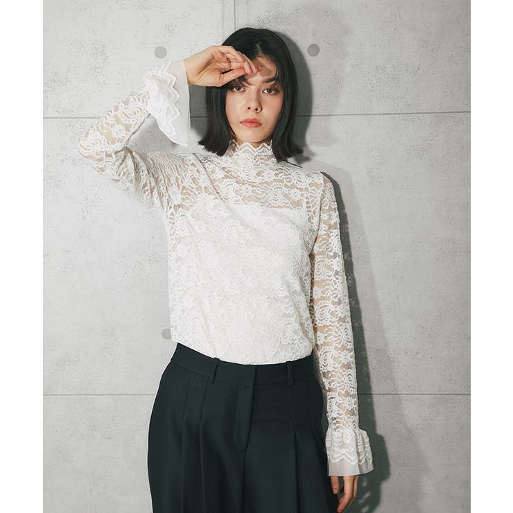 フリル袖レースブラウス | SMILE ORCHID | 詳細画像10 