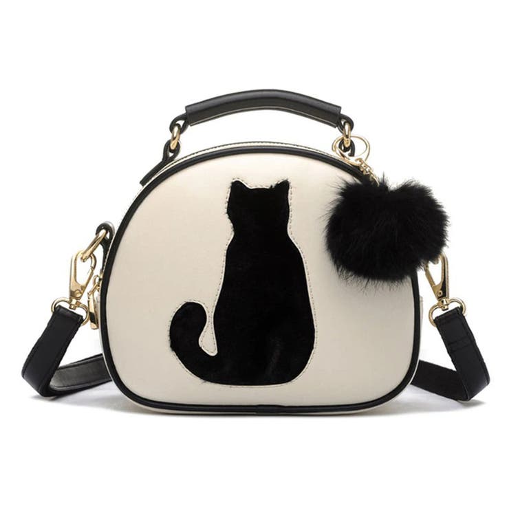 もふもふのファー付きねこ2ＷＡＹバッグ ショルダーバッグ ハンドバッグ[品番：SMPE0001072]｜腕時計アパレル雑貨小物のＳＰ  （ウデドケイアパレルザッカコモノノエスピー）のレディースファッション通販｜SHOPLIST（ショップリスト）