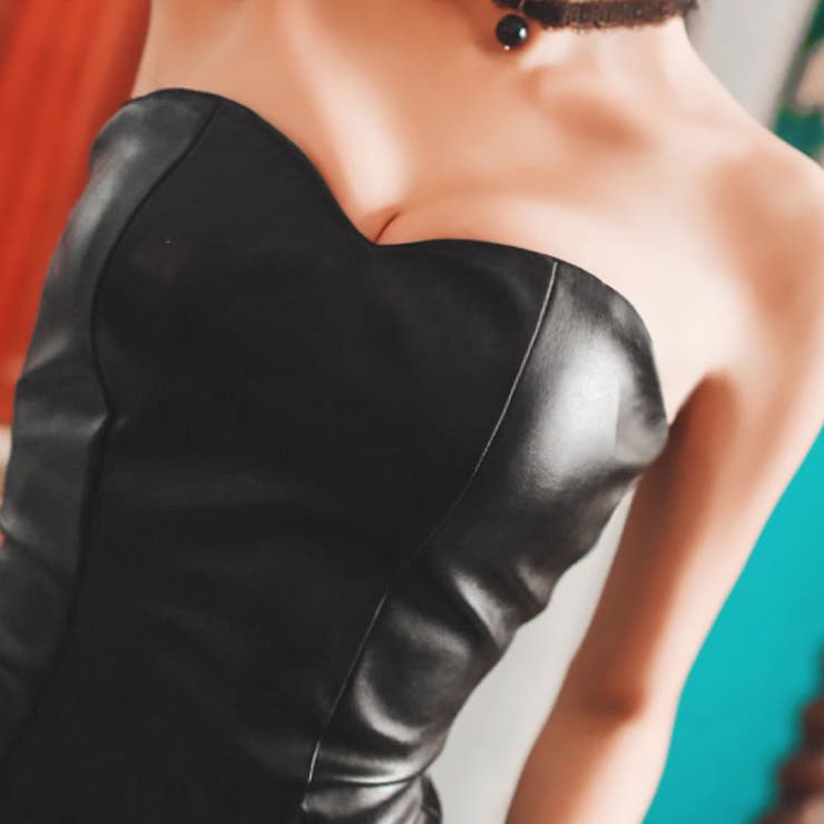 ブラック | 【14647(15345)】エコレザーベアビスチェ | SneepDip