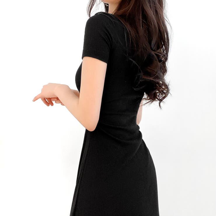 【16962】サイドボタンリブワンピース	 | SneepDip | 詳細画像6 