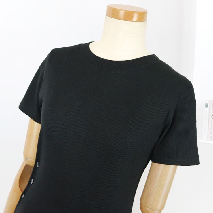 【16962】サイドボタンリブワンピース	 | SneepDip | 詳細画像9 