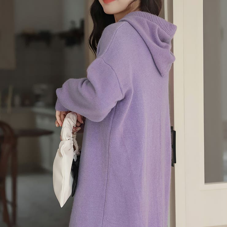 【17221】ロングフーディーニットワンピース	 | SneepDip | 詳細画像3 