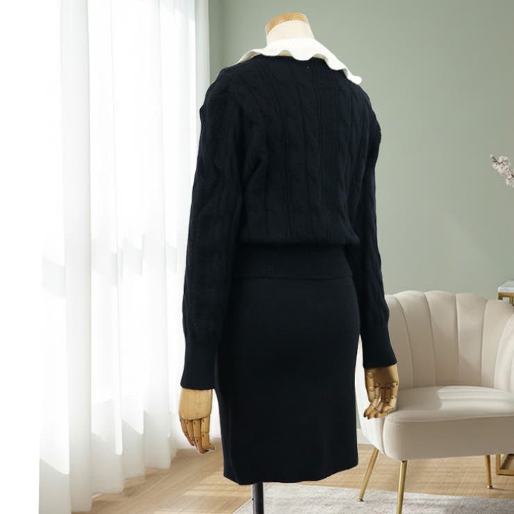 【17248】ケーブルニット＆スカートSET	 | SneepDip | 詳細画像3 