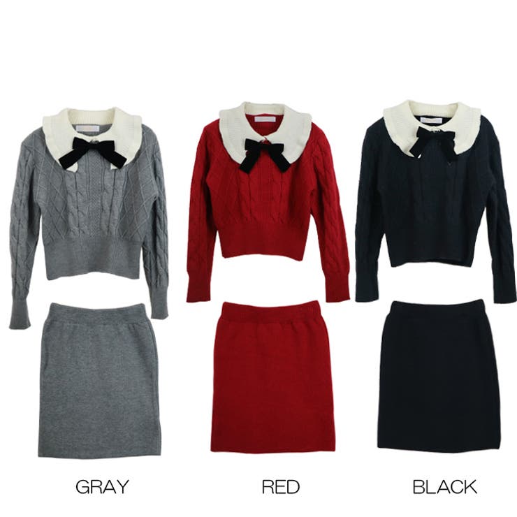 【17248】ケーブルニット＆スカートSET	 | SneepDip | 詳細画像8 