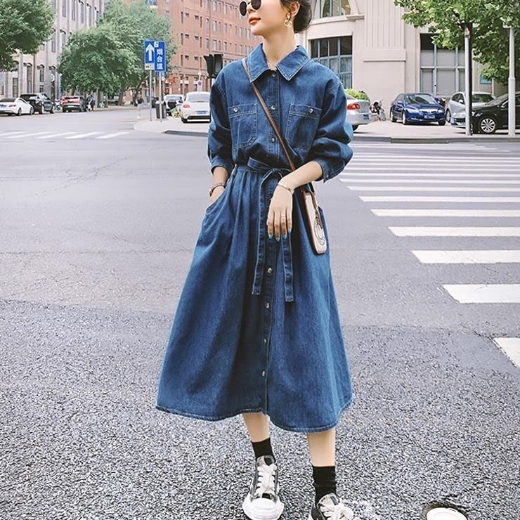 【17280】デニムシャツロングワンピース	 | SneepDip | 詳細画像3 