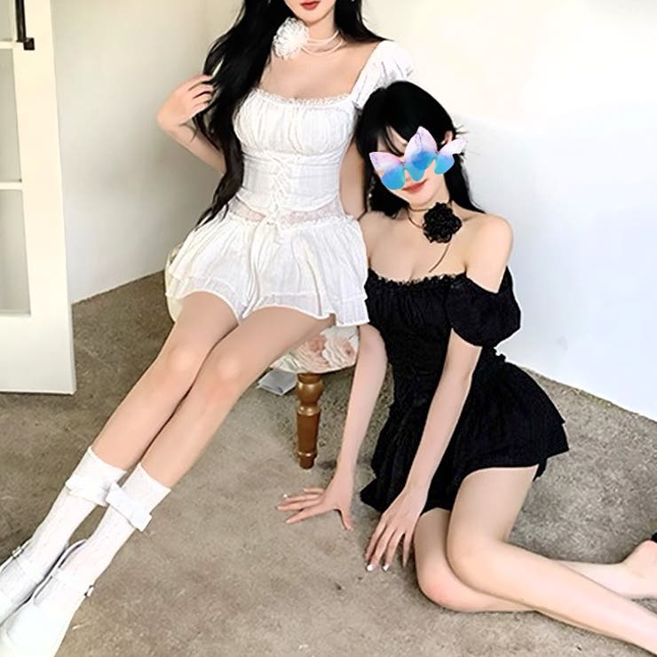 【17316】レースアップトップス＆ティアードスカート	 | SneepDip | 詳細画像2 