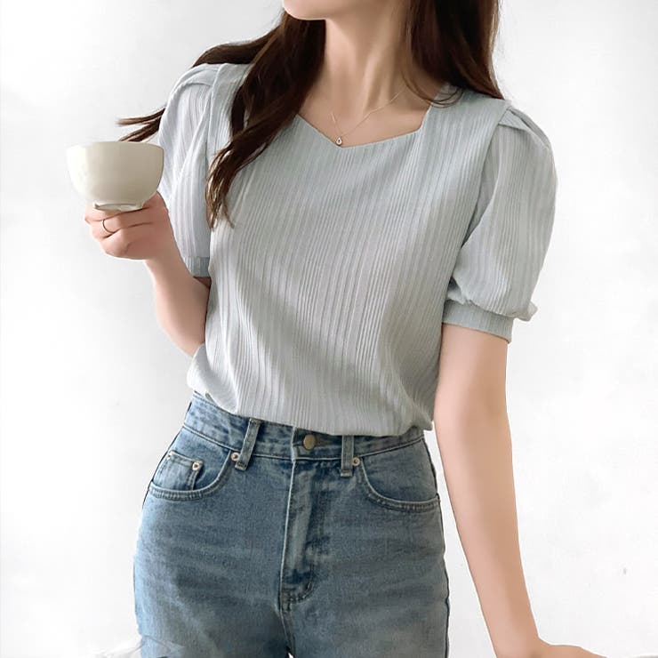 【17321】ハートネックパフスリーブT	 | SneepDip | 詳細画像3 