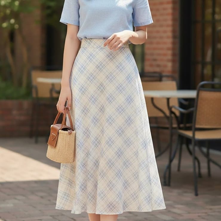 【17337】チェックロングスカート	 | SneepDip | 詳細画像3 