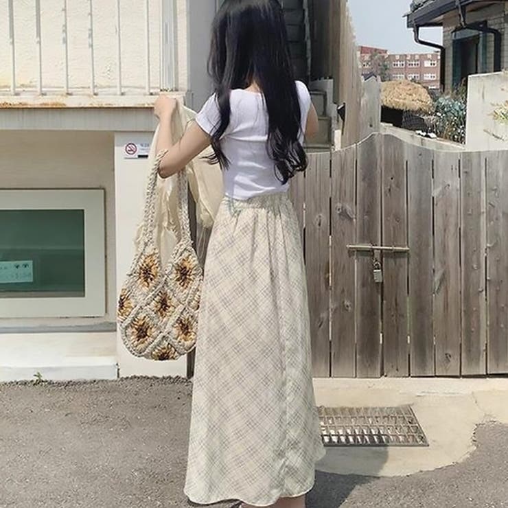 【17337】チェックロングスカート	 | SneepDip | 詳細画像4 