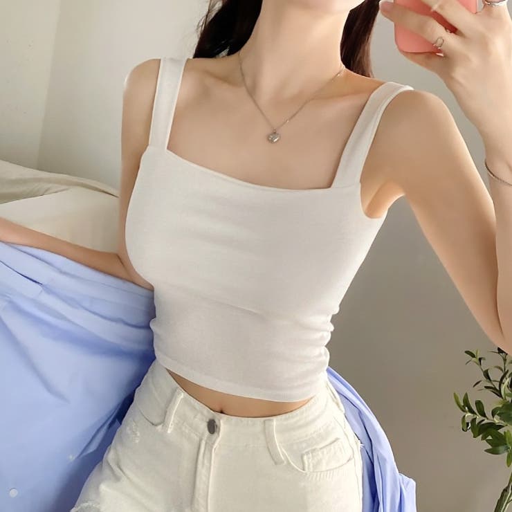 ホワイト | 【17354】ショートタンクトップ	 | SneepDip