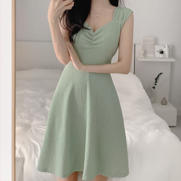 ミント | 【17359】ハートネックワンピース	 | SneepDip