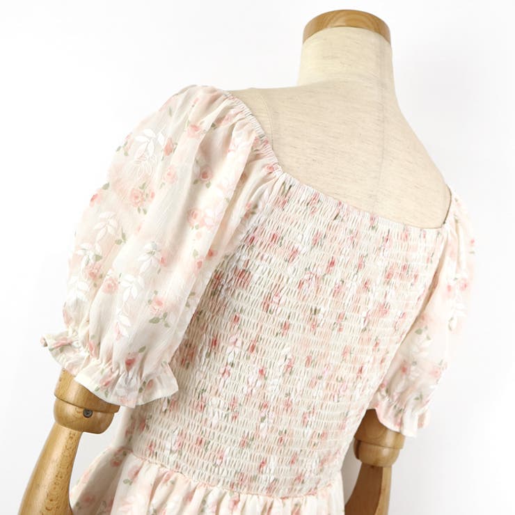 【17366】レースアップフラワーロングワンピース	 | SneepDip | 詳細画像7 