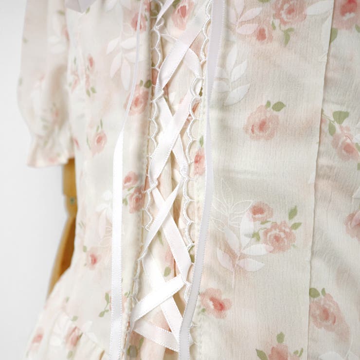 【17366】レースアップフラワーロングワンピース	 | SneepDip | 詳細画像8 