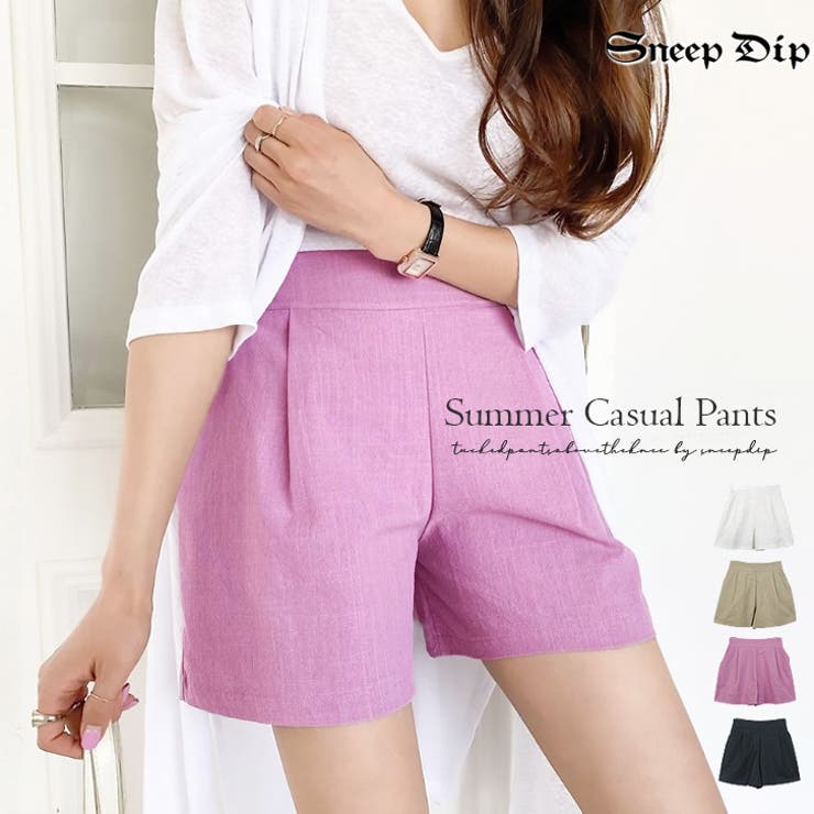 【17371】タックショートパンツ	 | SneepDip | 詳細画像1 