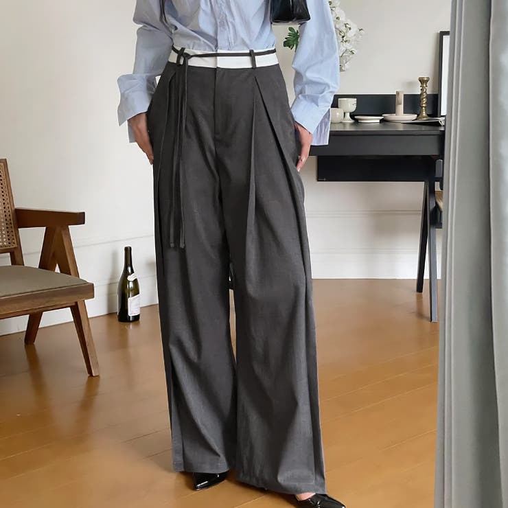バイカラーワイドパンツ セール】バイカラーワイドパンツ（その他パンツ）｜SEA DRESS