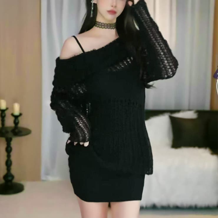 【17438】ゆるふわオフタートルニットワンピース	 | SneepDip | 詳細画像5 