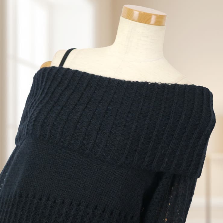 【17438】ゆるふわオフタートルニットワンピース	 | SneepDip | 詳細画像8 